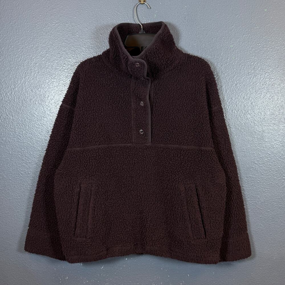 Samsoe Samsoe S men’s burgundy 3/4 zip fleece Cella anoral outdoor activewear